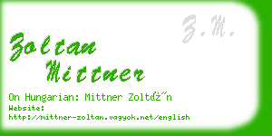 zoltan mittner business card